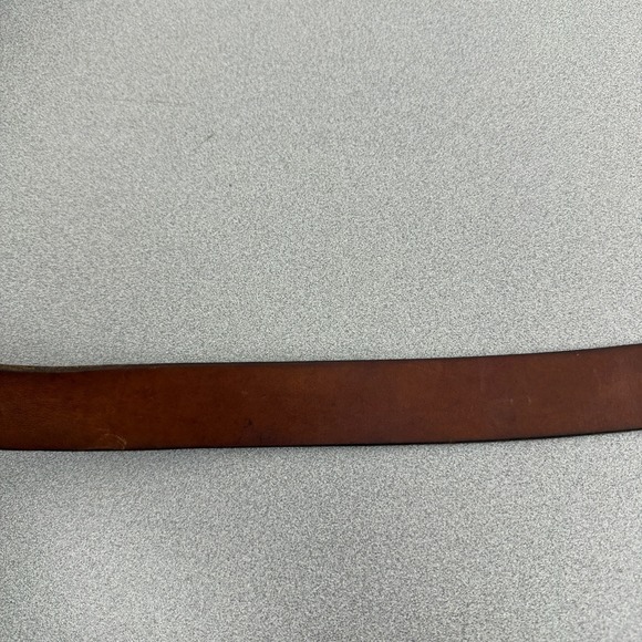 Lauren Ralph Lauren Leather Belt Womens XL Brown Brass Buckle 1.5in Casual Prep - Picture 7 of 12